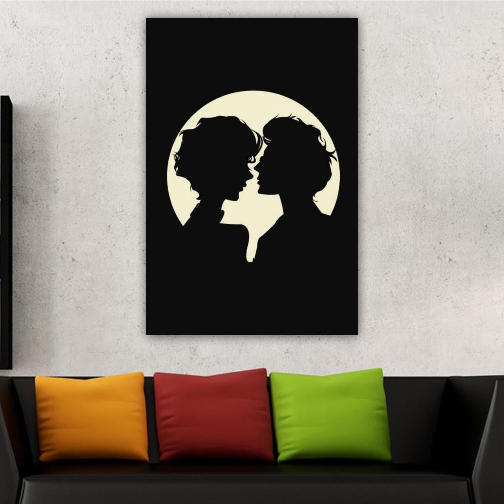 OWNSERIES Home Decor Couple in Love Pattern Canvas Wall Art Paintings ...