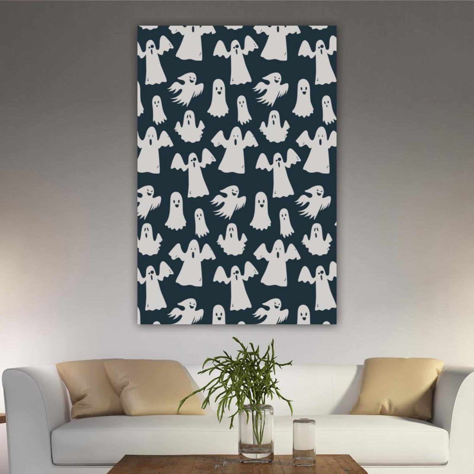 OWNSERIES Home Decor Halloween Ghost Pattern 1 Pattern Canvas Wall Art ...