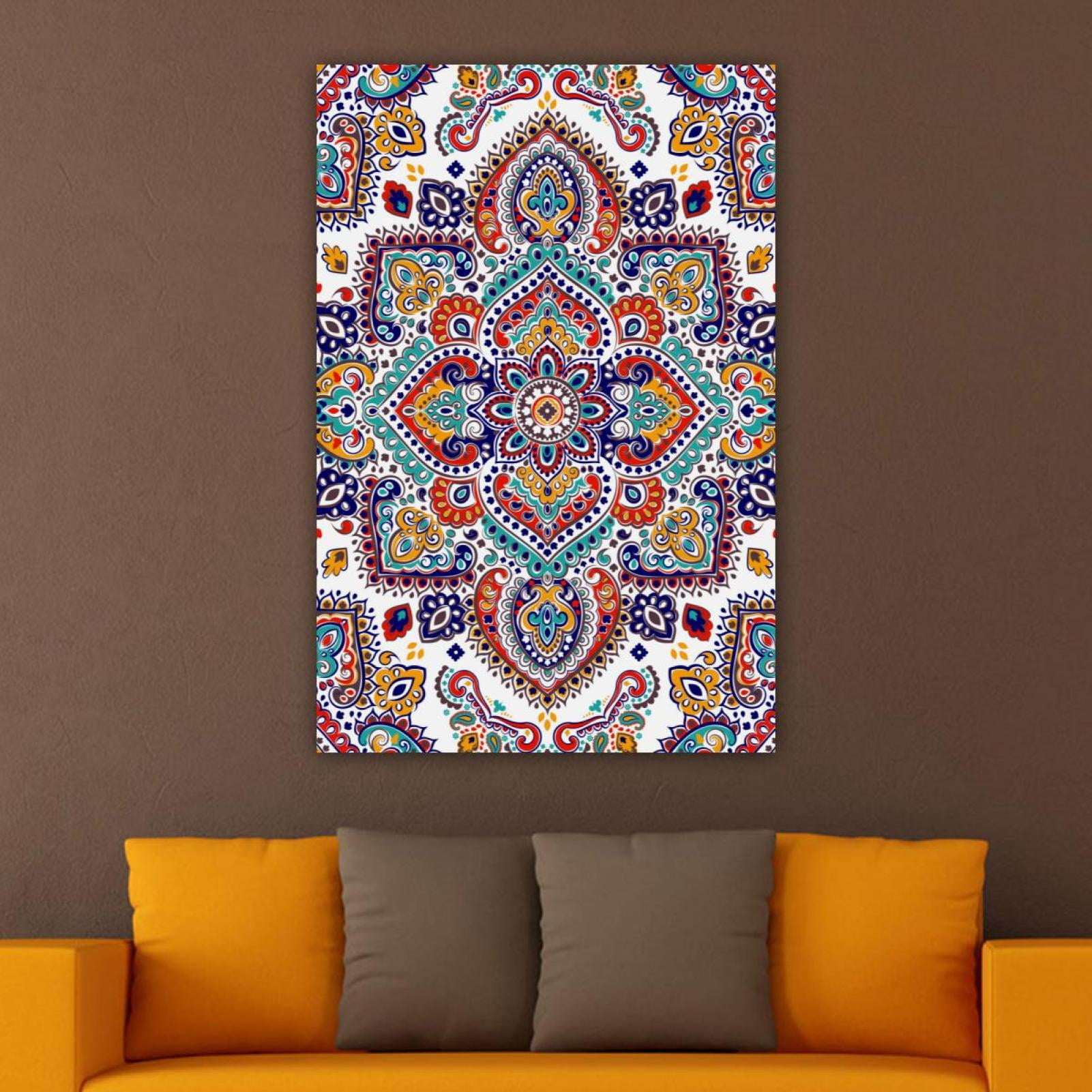 OWNSERIES Home Decor Henna Mandala Paisley Pattern Canvas Wall Art ...