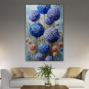 OWNSERIES Home Decor Hydrangea Canvas Wall Art Paintings for Living Room - Canvas Framed Print Wall Artworks Ship From US Local Warehouse