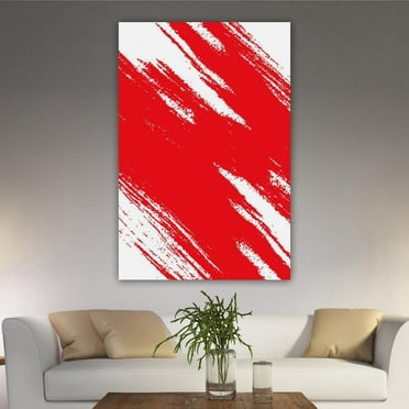 OWNSERIES Home Decor Red Pattern Canvas Wall Art Paintings for Living Room - Canvas Framed Print Wall Artworks Ship From US Warehouse