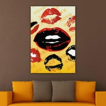 OWNSERIES Home Decor Sexy Lip Pattern Canvas Wall Art Paintings for Living Room - Canvas Framed Print Wall Artworks Ship From US Warehouse