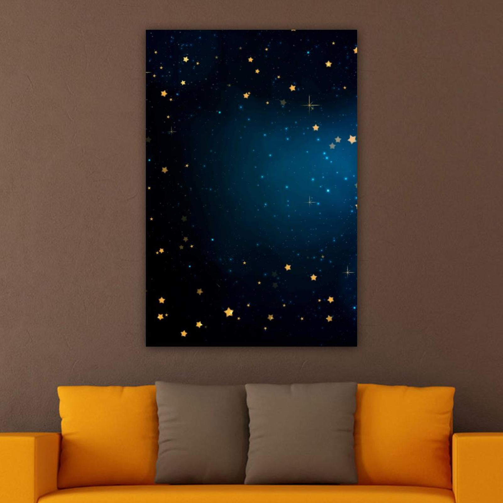 OWNSERIES Home Decor Stars Dark Color Pattern Canvas Wall Art Paintings ...