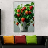 OWNSERIES Home Decor Strawberry Fruit Pattern Canvas Wall Art Paintings for Living Room - Canvas Framed Print Wall Artworks Ship From US Local Warehouse