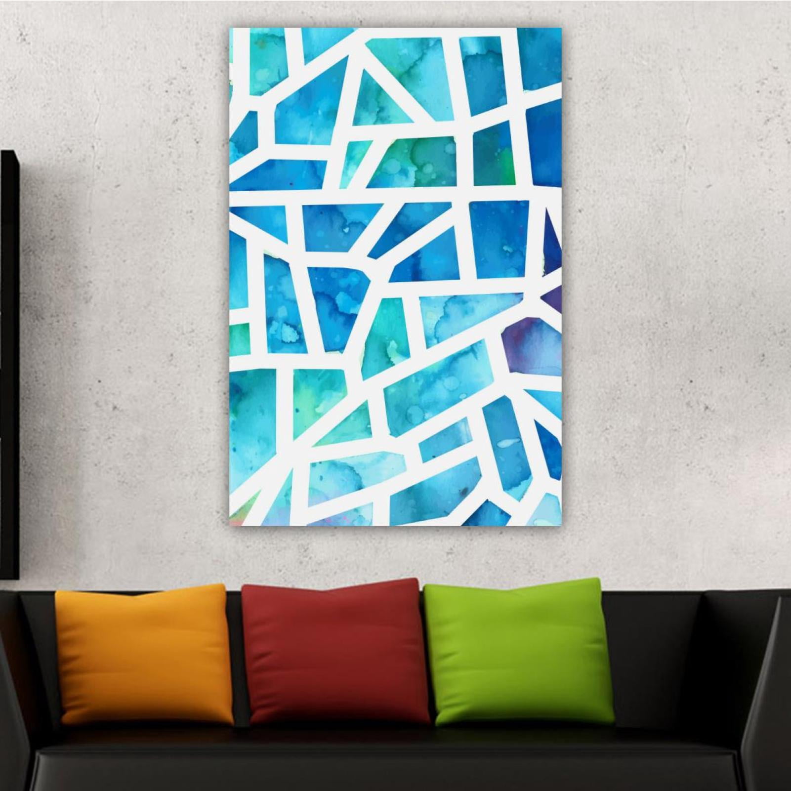 OWNSERIES Home Decor Triangle Mosaico Pattern Pattern Canvas Wall Art ...