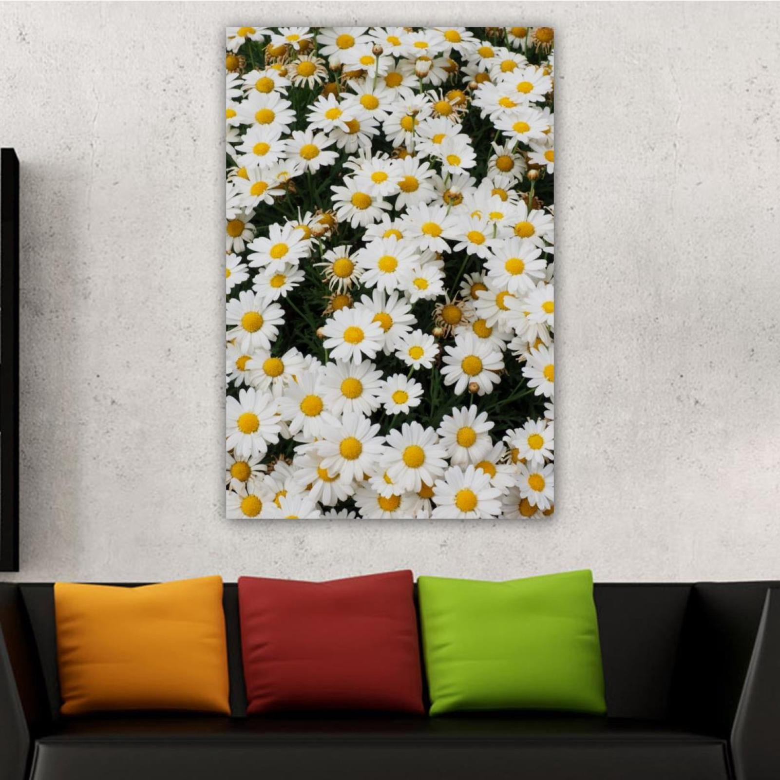 OWNSERIES Home Decor White Daisies Flowers Marguerite Pattern Canvas ...