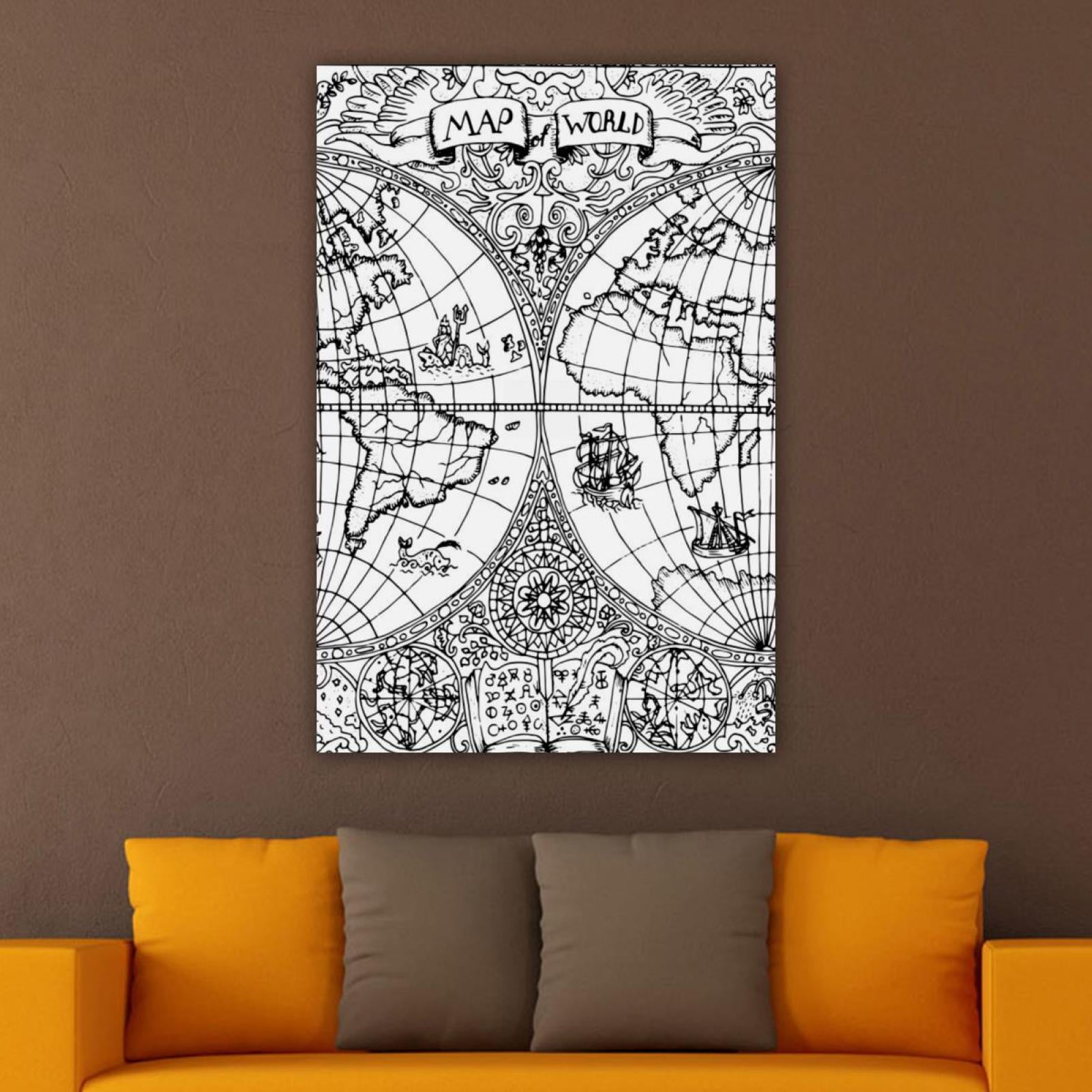 Photo inspiration: Gallery Detail: Ownseries Home Decor Word Map Pattern Canvas Wall Art Paintings
