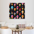 OWNSERIES Ice Cream Pattern Canvas Wall Art Paintings for Living Room