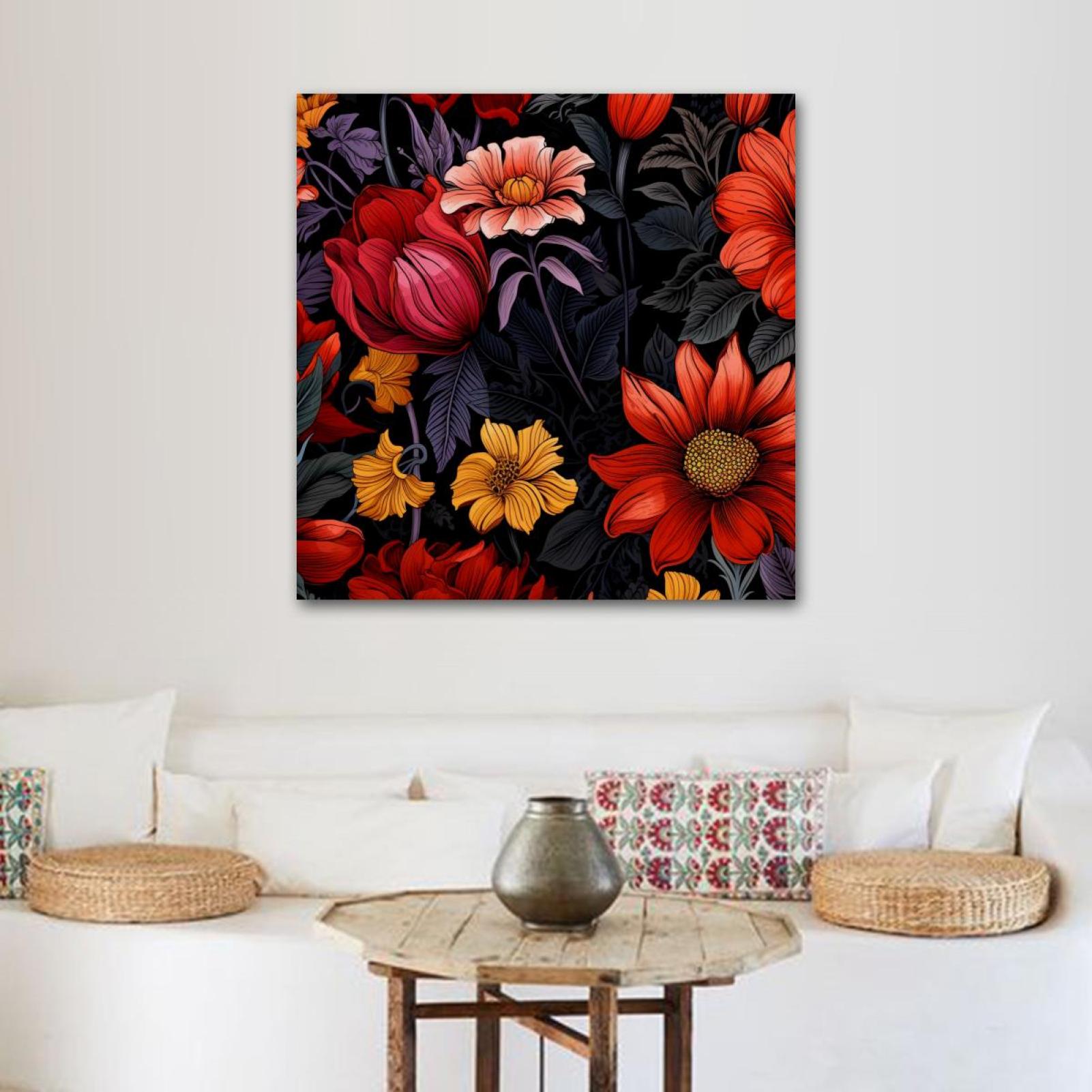 OWNSERIES Ink Plant Pattern Pattern Canvas Wall Art Paintings for