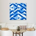 OWNSERIES Israeli Flag Pattern Pattern Canvas Wall Art Paintings for