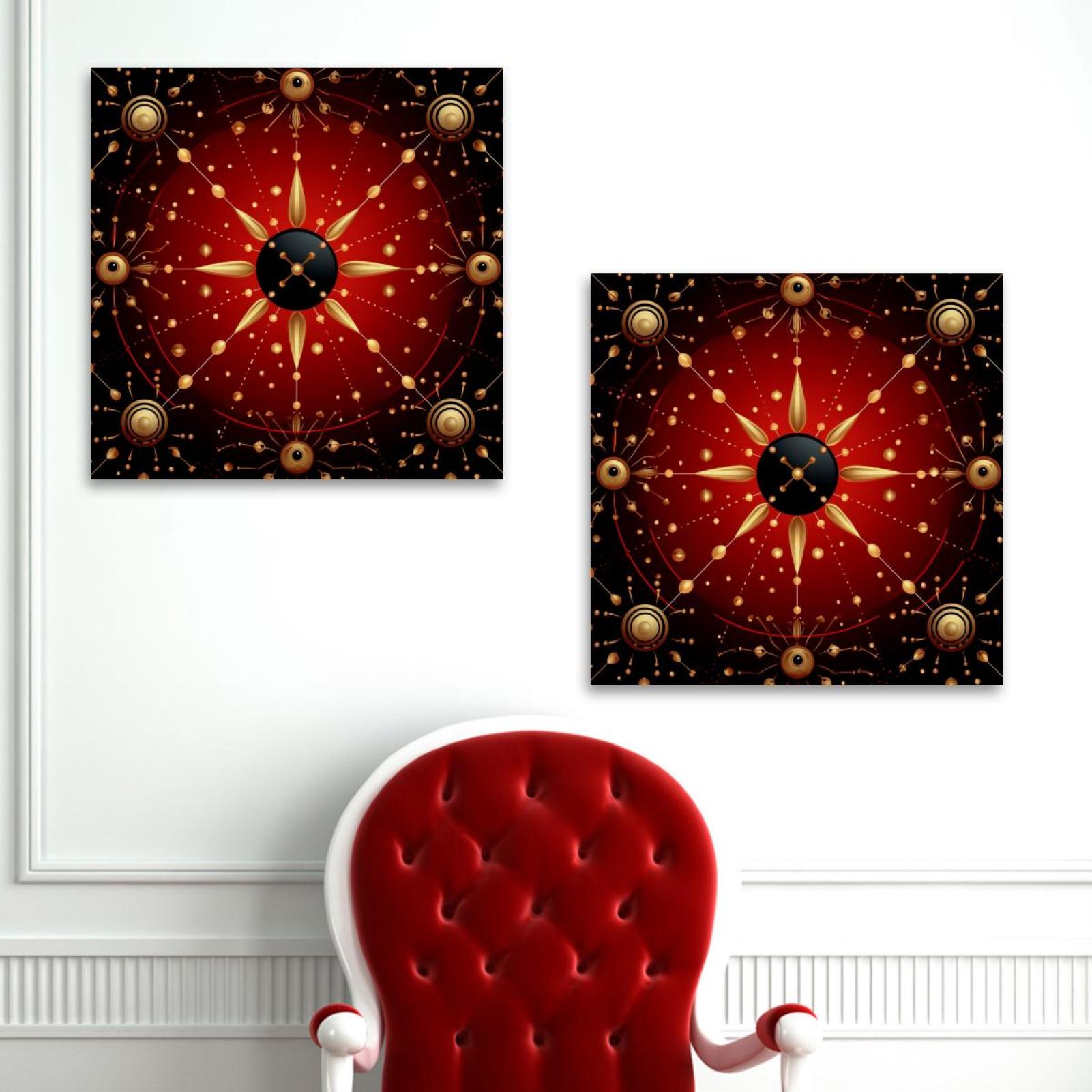 OWNSERIES Ladybug Pattern 2PC Canvas Wall Art Paintings for Living Room ...