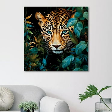 OWNSERIES Leopard Pattern Canvas Wall Art Paintings for Living Room Canvas Frameless Print Wall Artworks Bedroom Decoration