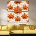 thumbnail image 1 of OWNSERIES Maple leaves Pattern Pattern 4PC Frameless Canvas Wall Art Paintings for Living Room Canvas Print Wall Artworks Bedroom Decoration, 1 of 5