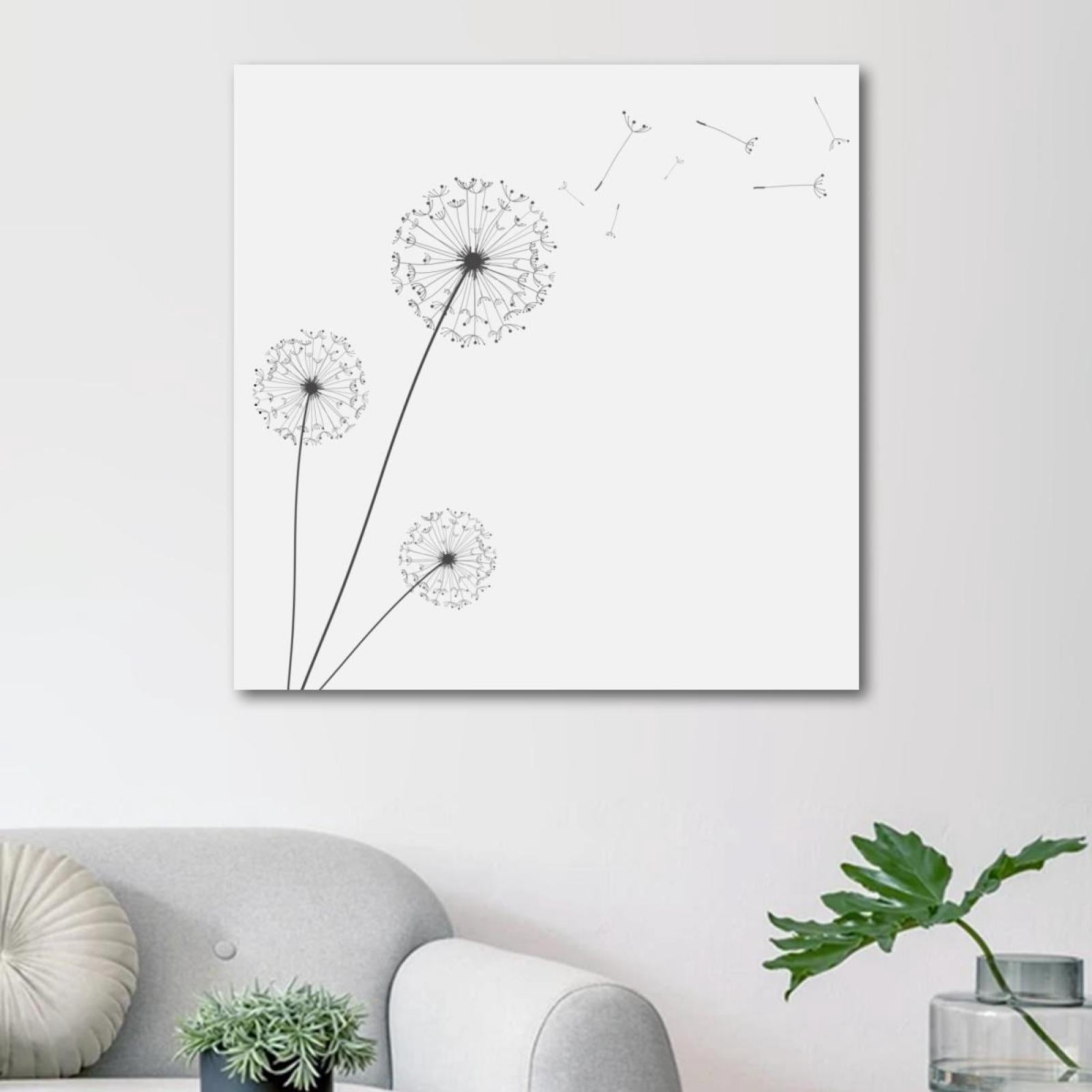 Photo inspiration: Gallery Detail: Ownseries Minimalist Dandelion Pattern Canvas Wall Art Paintings For