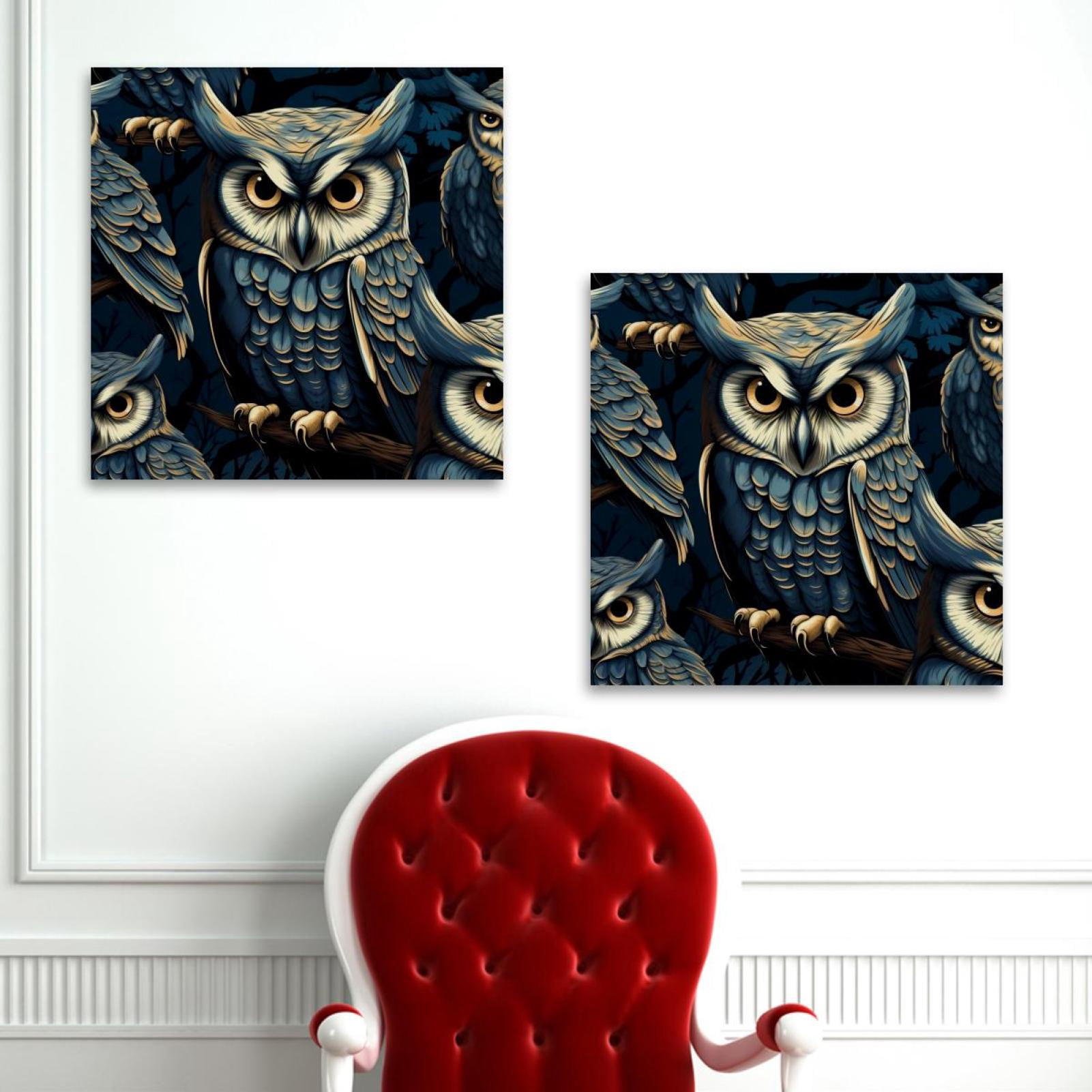 OWNSERIES Nighthawk Pattern 2PC Canvas Wall Art Paintings for Living ...