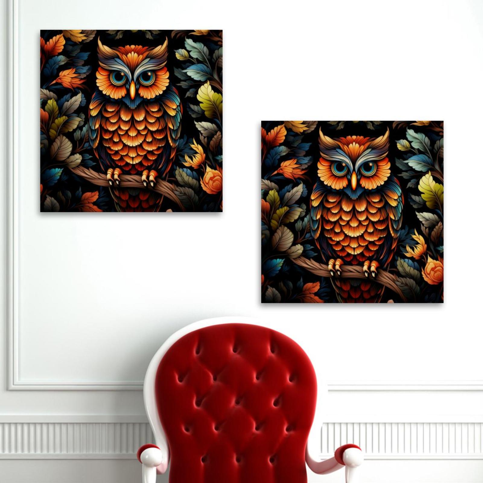 OWNSERIES Nighthawk Pattern 2PC Canvas Wall Art Paintings for Living ...