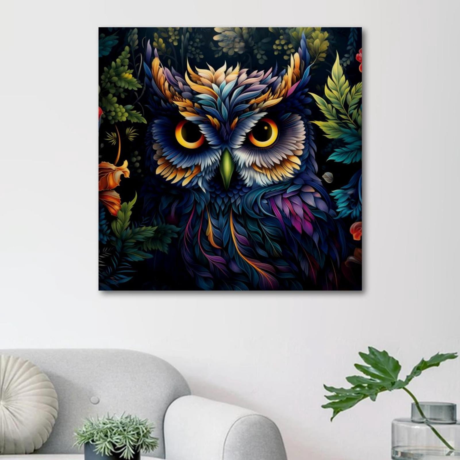 OWNSERIES Nighthawk Pattern Canvas Wall Art Paintings for Living Room ...