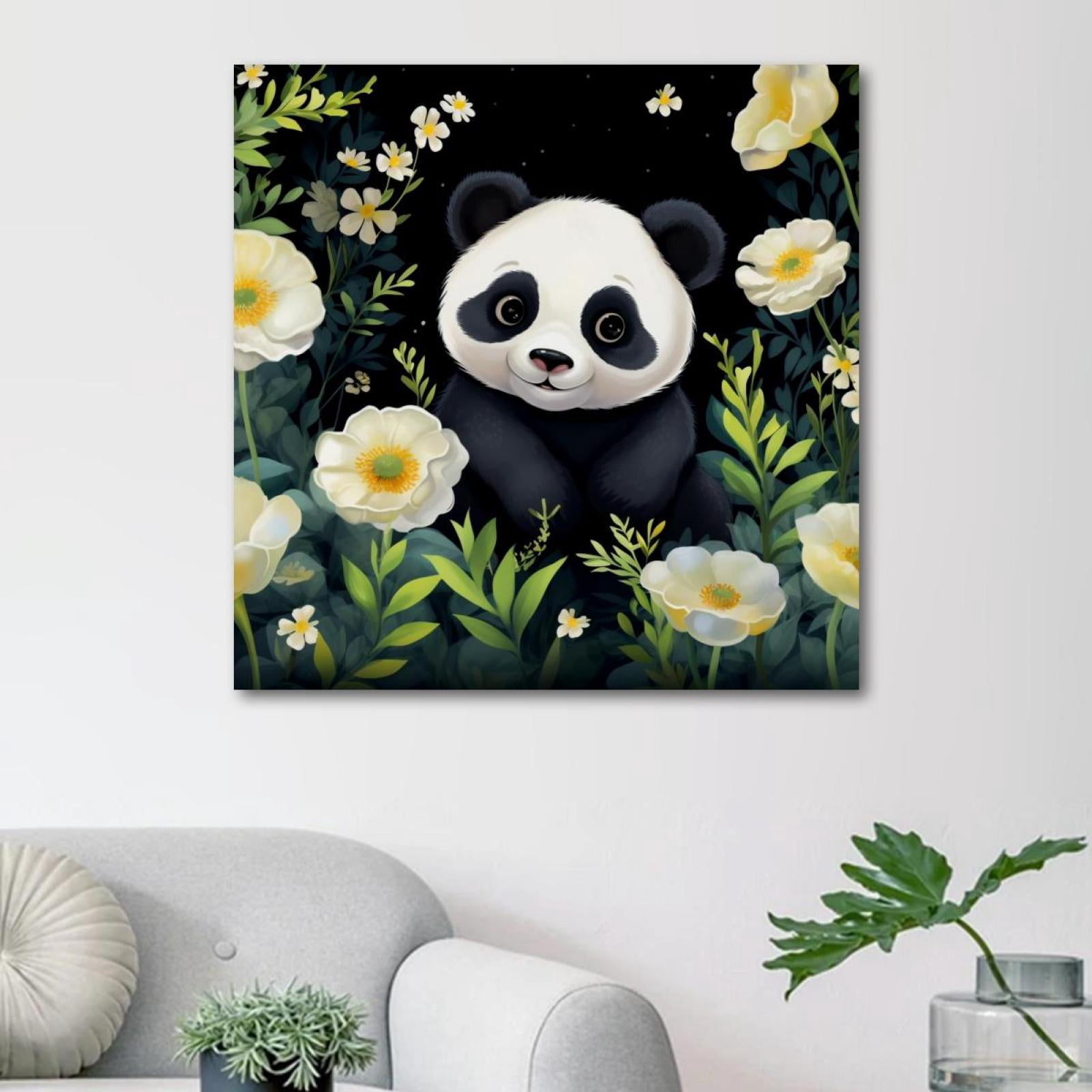 OWNSERIES Panda Pattern Canvas Wall Art Paintings for Living Room ...