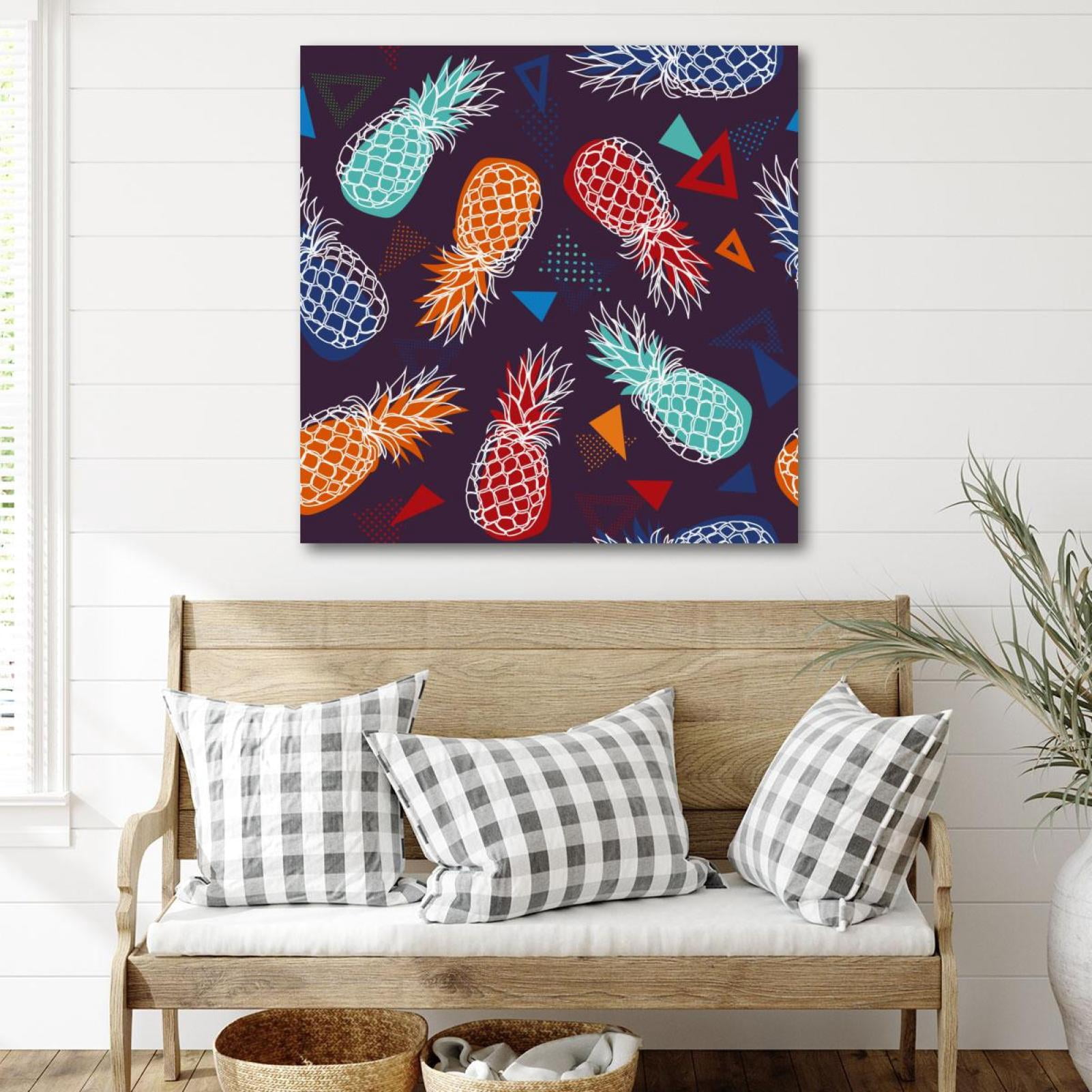 OWNSERIES Pineapple Fruit Summer Pattern Canvas Wall Art Paintings for ...