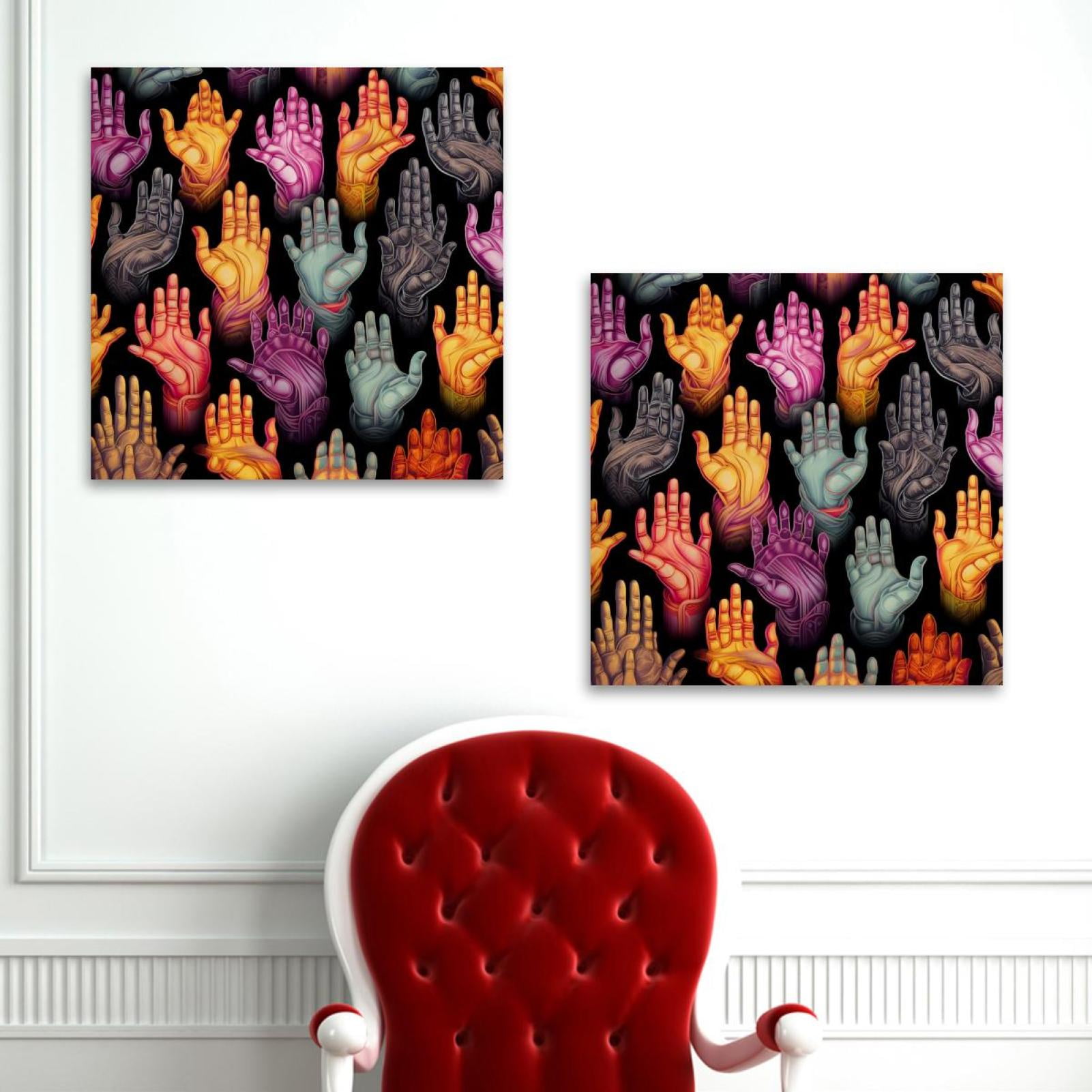 OWNSERIES Praying Hands Pattern 2PC Canvas Wall Art Paintings for ...