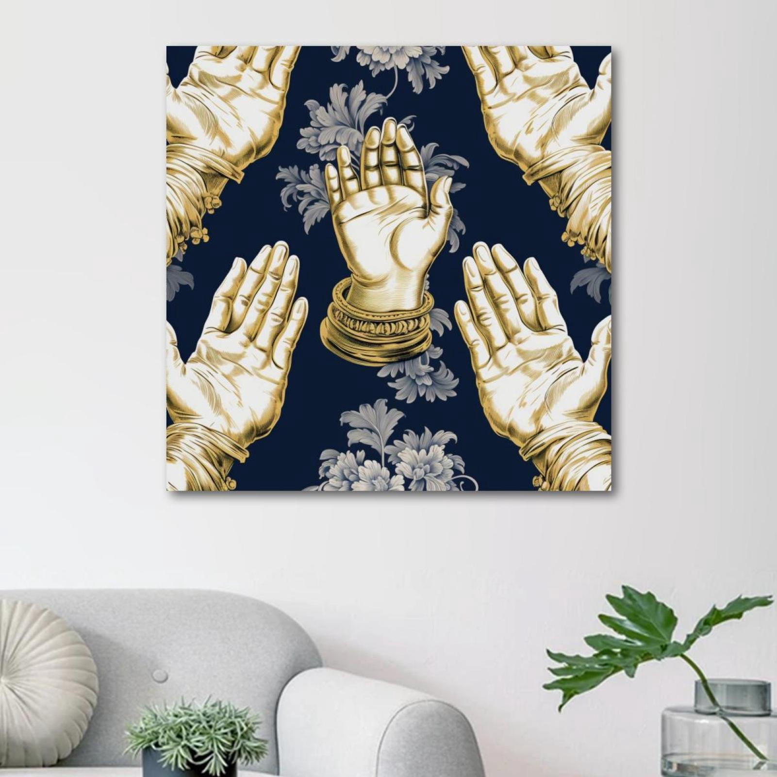 OWNSERIES Praying Hands Pattern Canvas Wall Art Paintings for Living ...