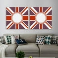 OWNSERIES Retro UK British Flag Creative Retro Pattern 2PC Canvas Wall