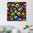 OWNSERIES Soccer Pattern Canvas Wall Art Paintings for Living Room