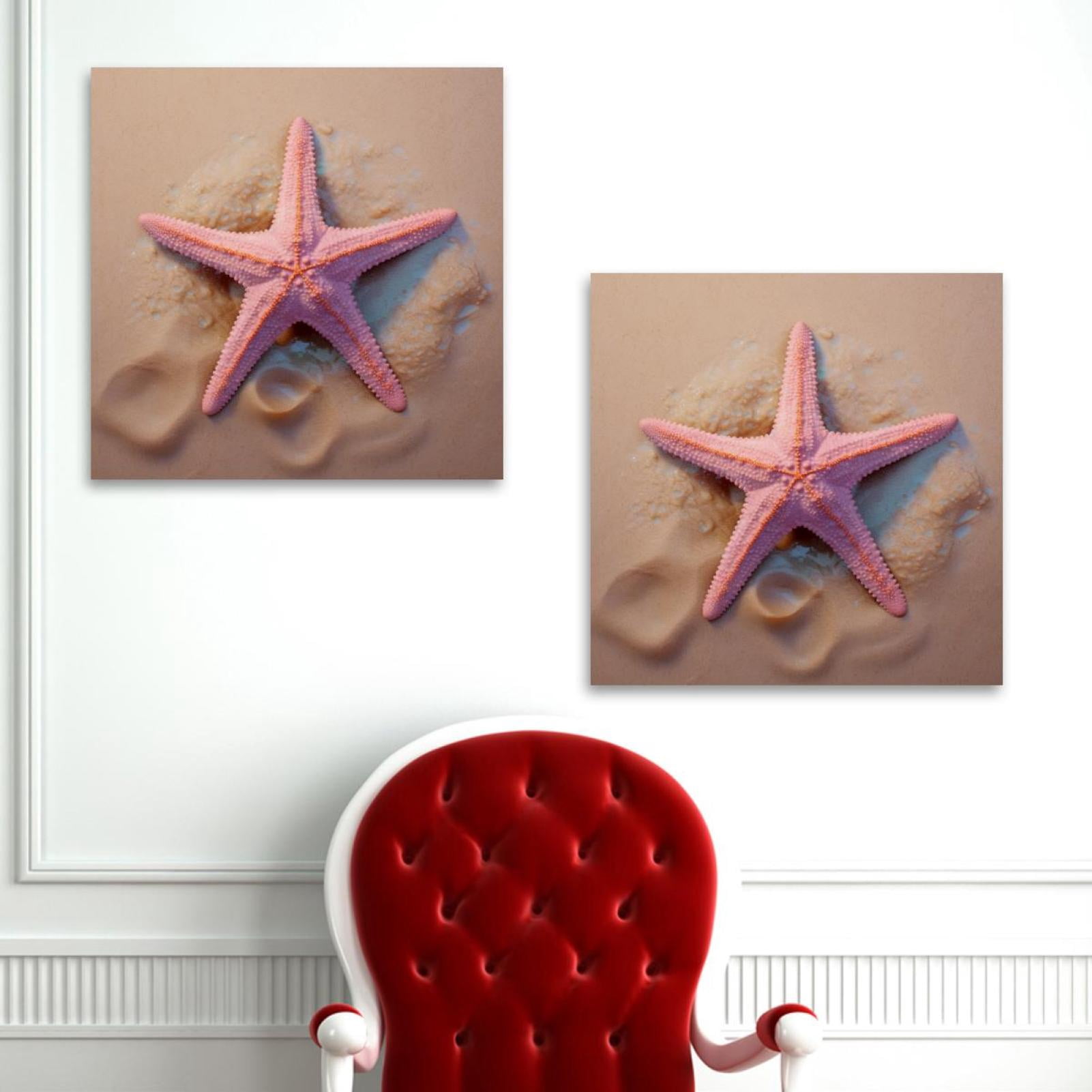 OWNSERIES Starfish Pattern 2PC Canvas Wall Art Paintings for Living ...