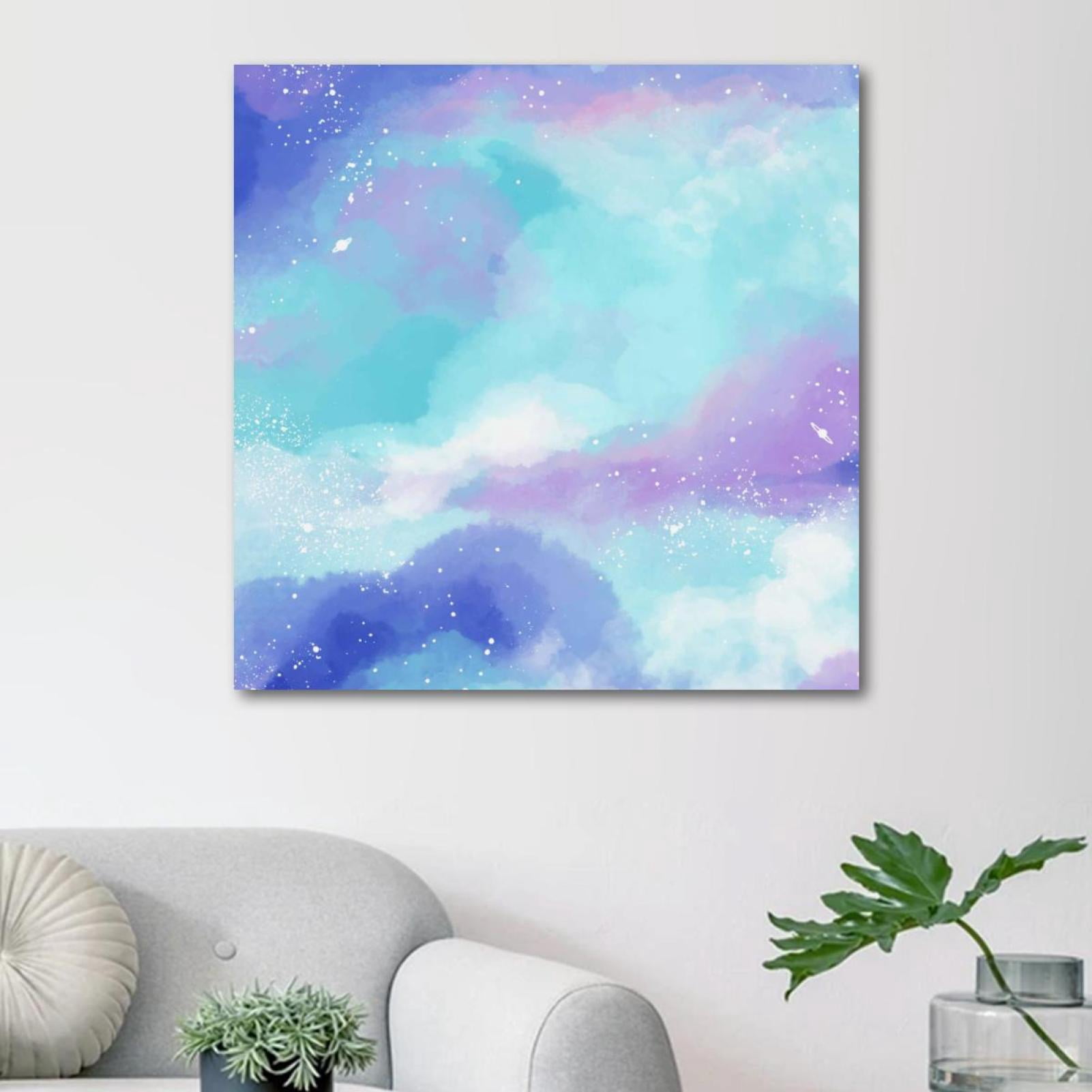 OWNSERIES Starry Night Background Pattern Canvas Wall Art Paintings for ...