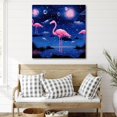 OWNSERIES Starry Sky Flamingo Pattern Canvas Wall Art Paintings for