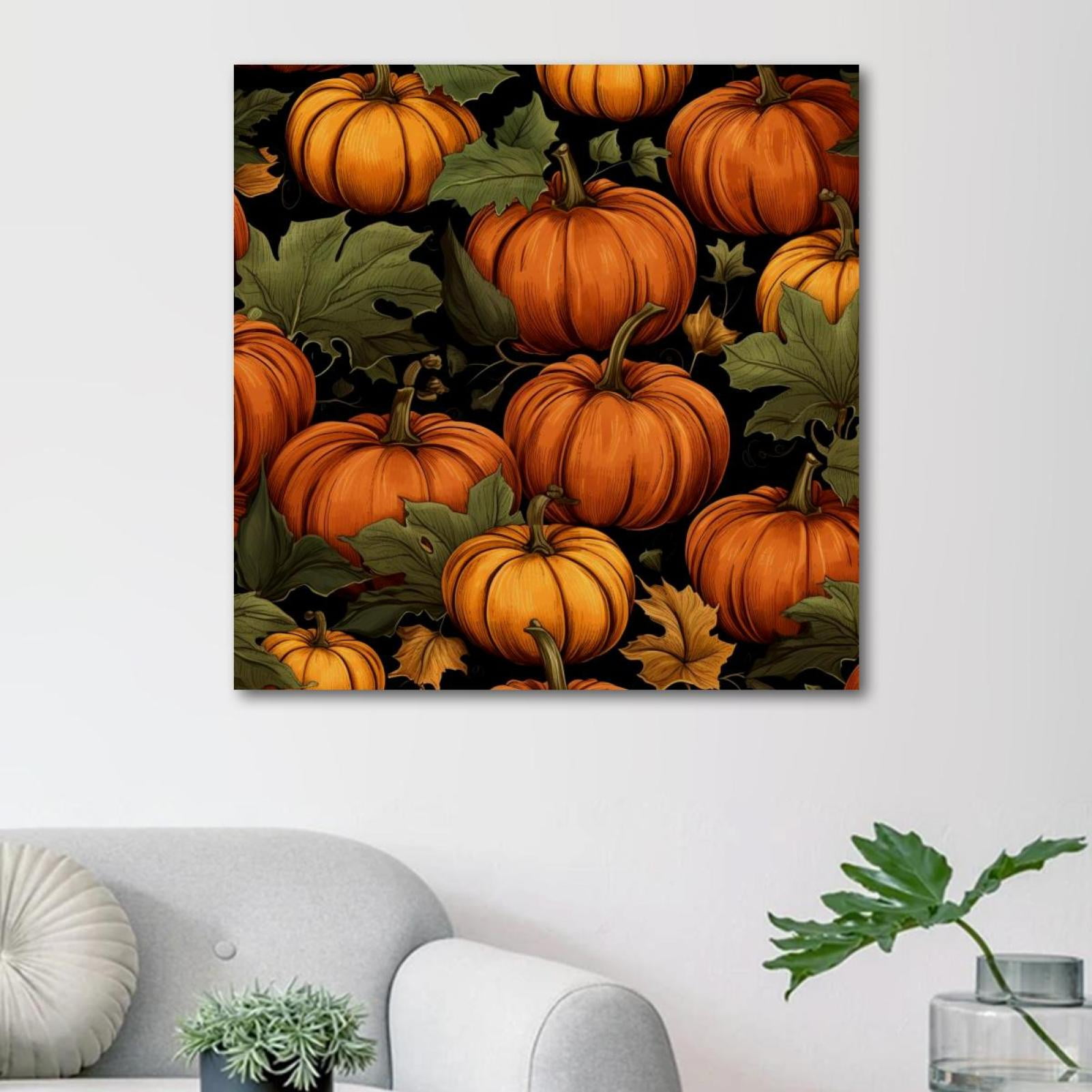 OWNSERIES Thanksgiving Pumpkin Pattern Canvas Wall Art Paintings for