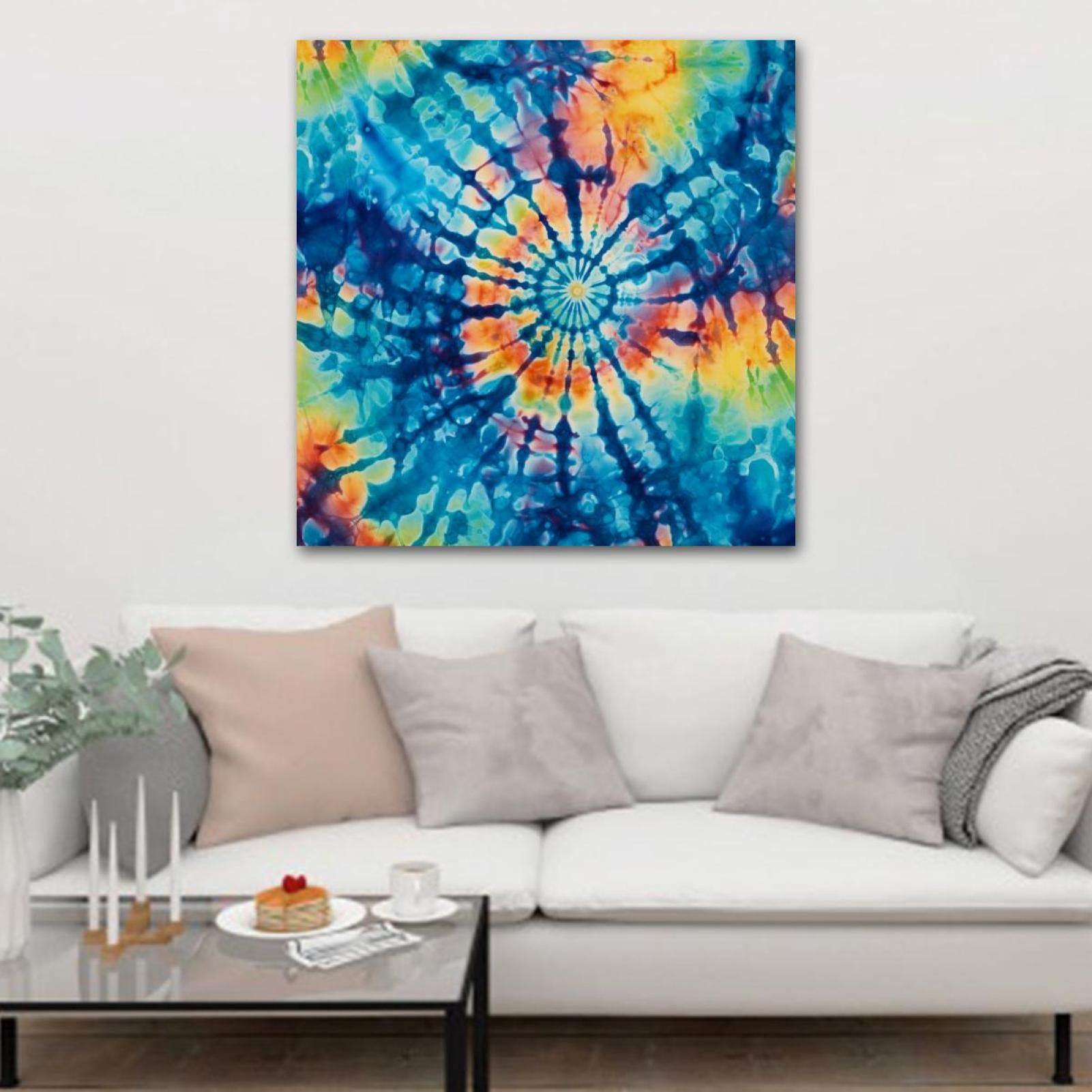 OWNSERIES Tie Dye Pattern Canvas Wall Art Paintings for Living Room ...