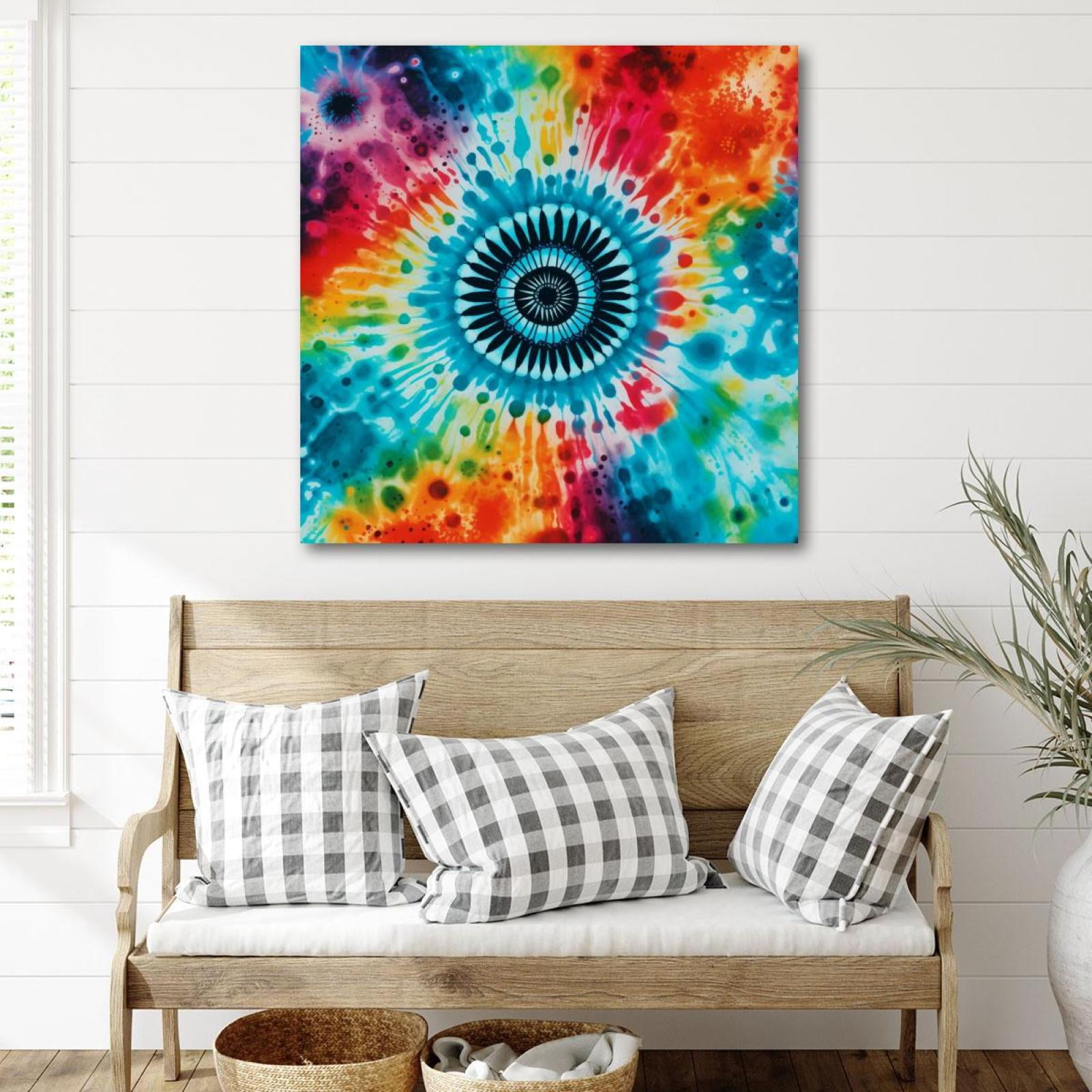 OWNSERIES Tie Dye Pattern Canvas Wall Art Paintings for Living Room ...