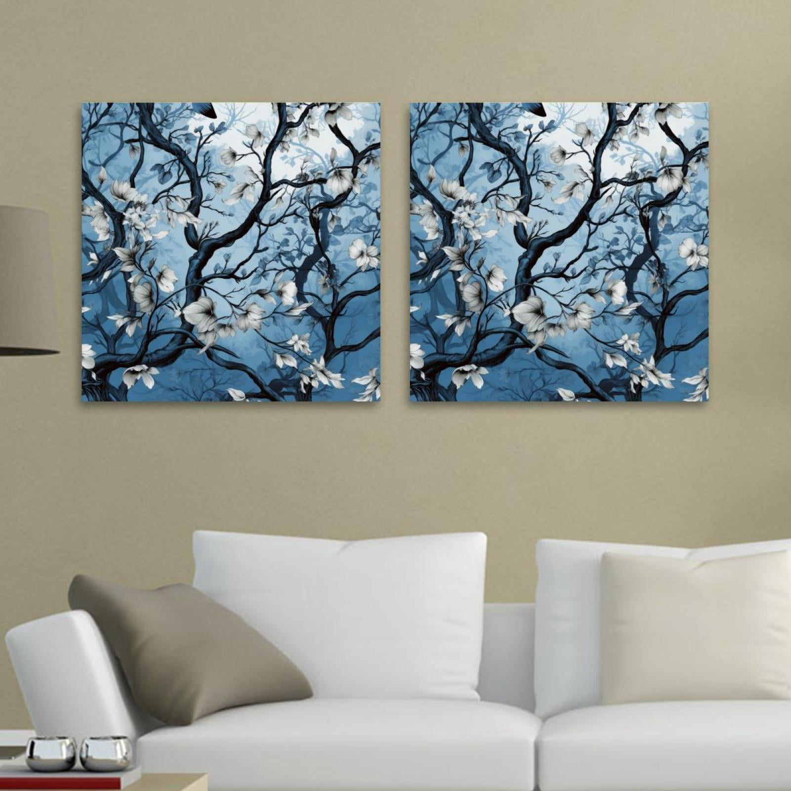 OWNSERIES Tree Pattern 2PC Canvas Wall Art Paintings for Living Room ...