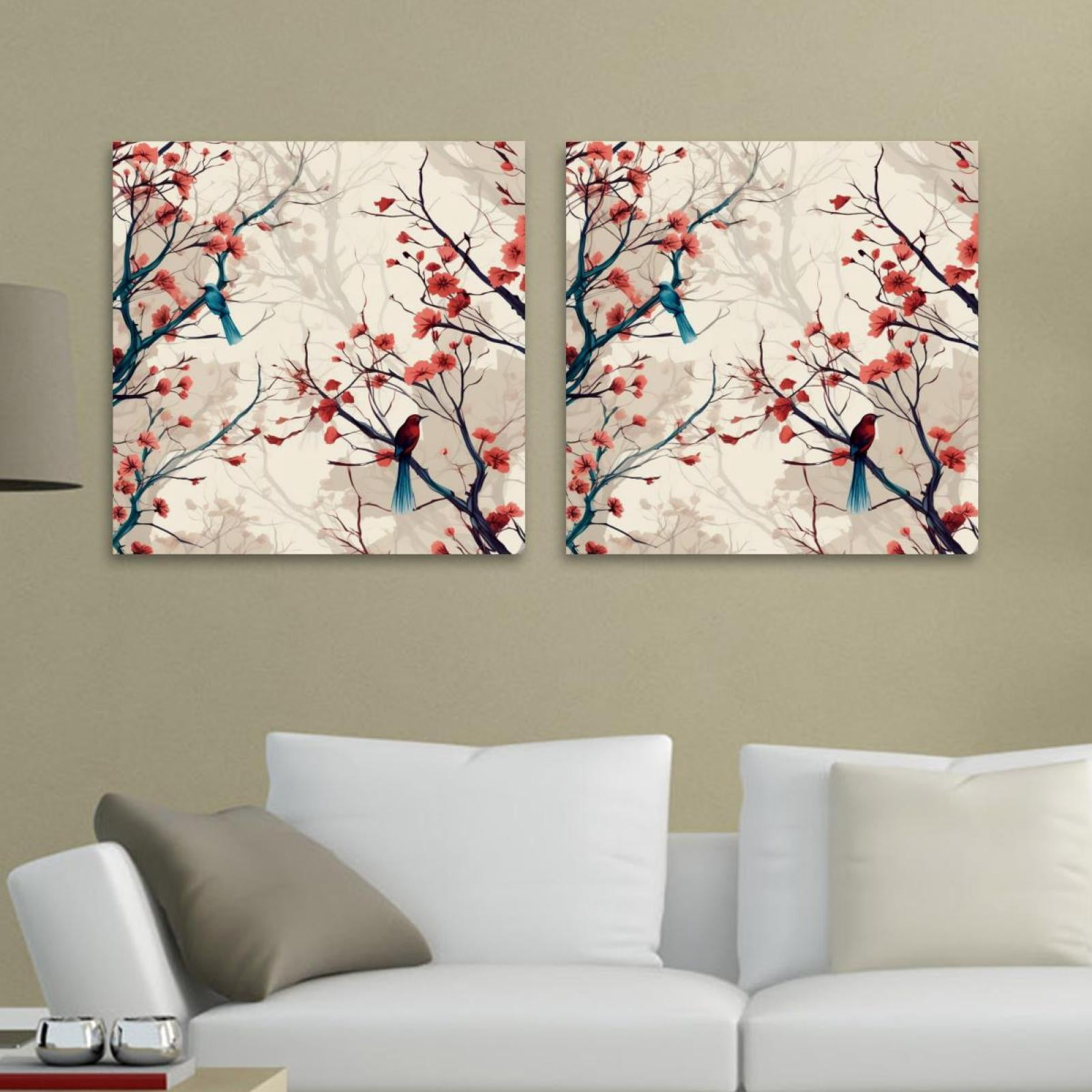 OWNSERIES Tree Pattern 2PC Canvas Wall Art Paintings for Living Room ...