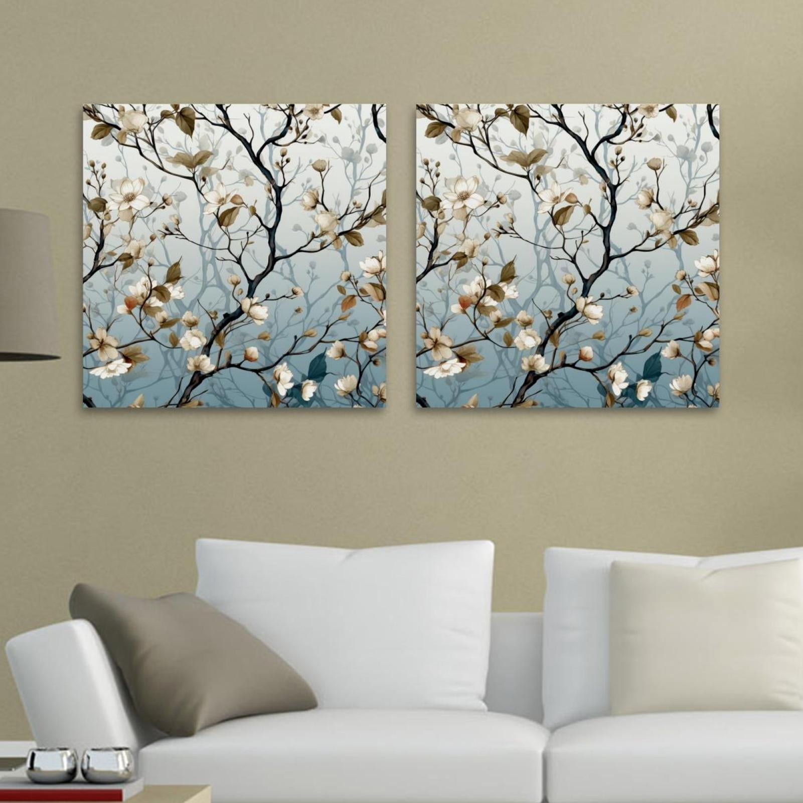 OWNSERIES Tree Pattern 2PC Canvas Wall Art Paintings for Living Room ...