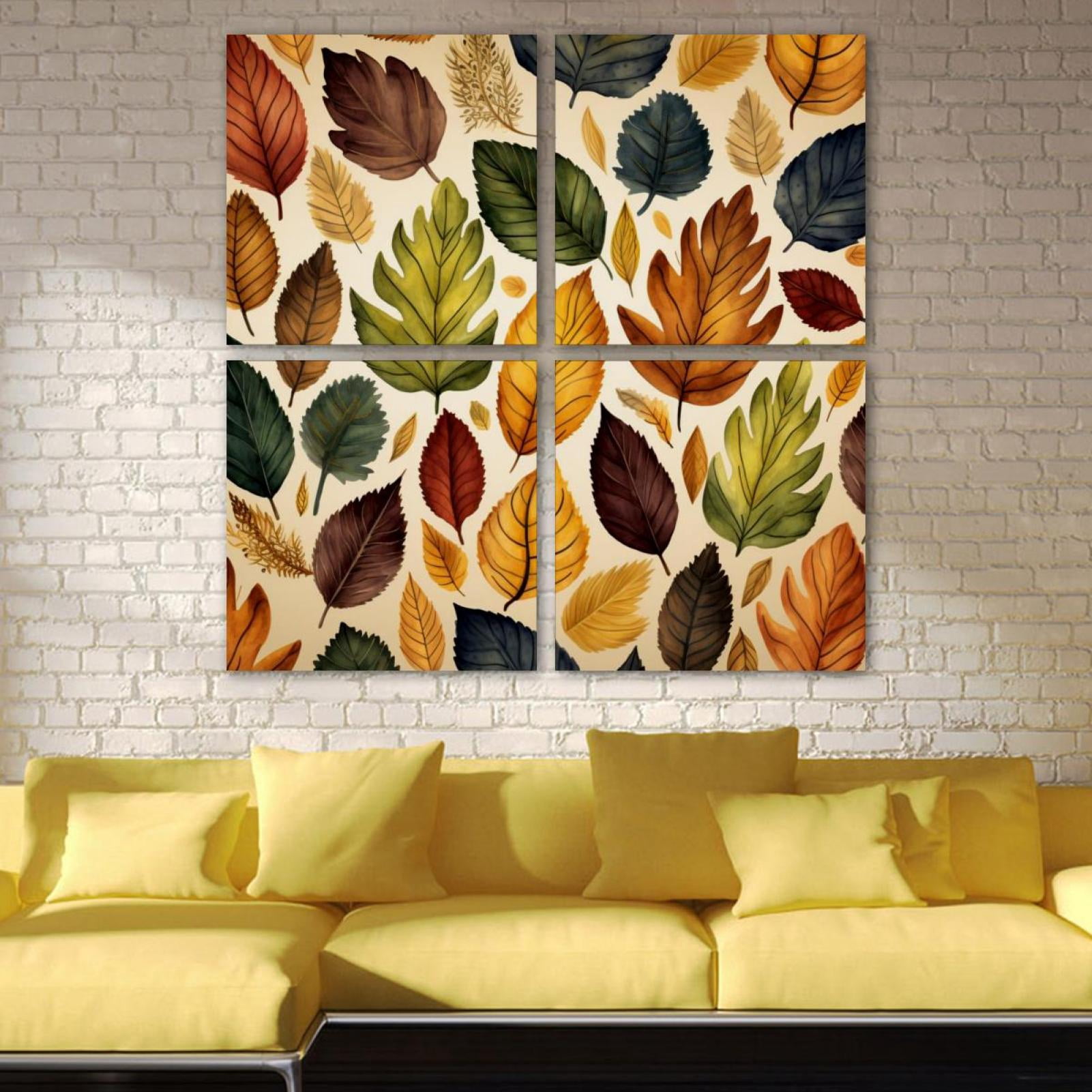 OWNSERIES Tree Pattern 4PC Frameless Canvas Wall Art Paintings for ...