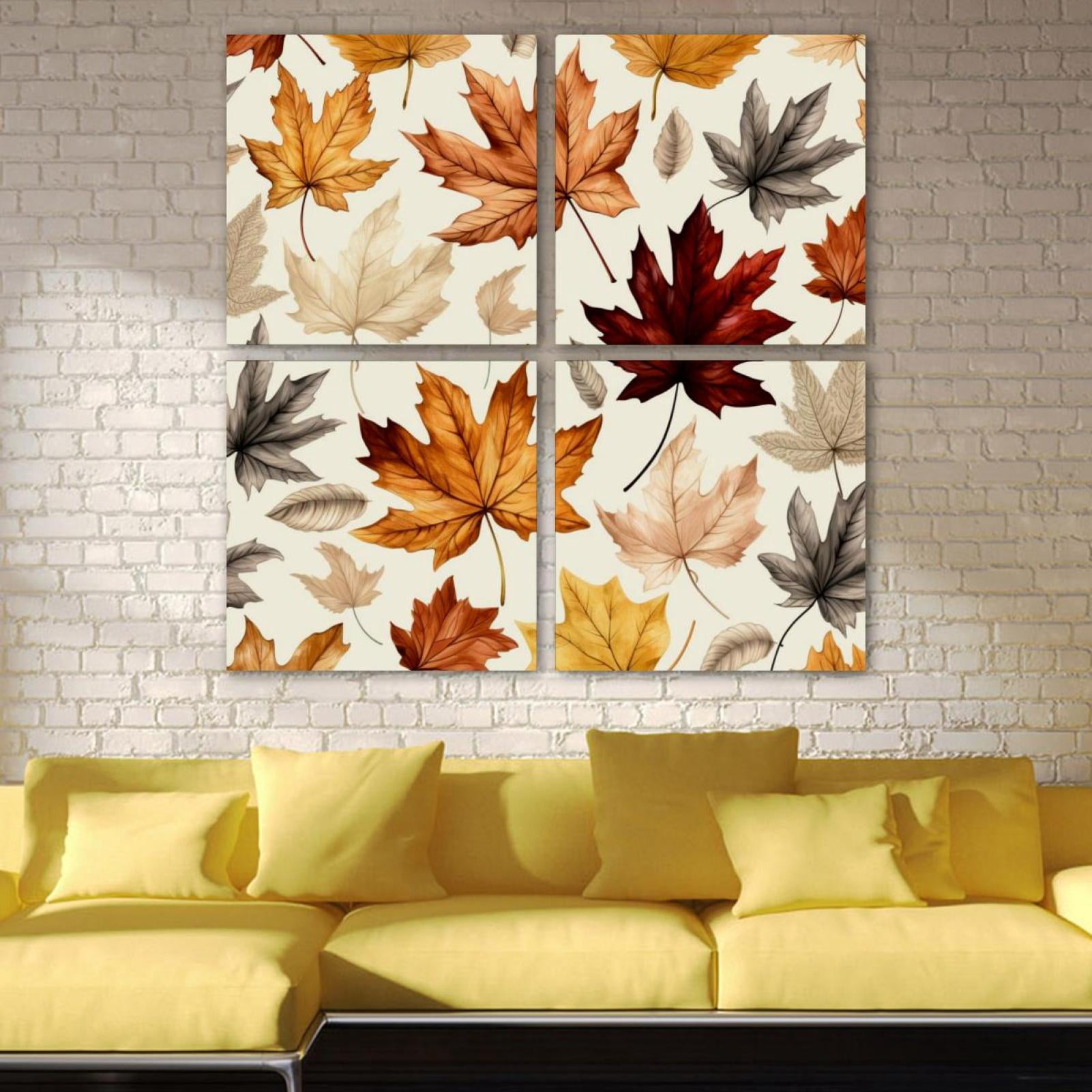 OWNSERIES Tree Pattern 4PC Frameless Canvas Wall Art Paintings for ...
