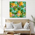 OWNSERIES Tropical Pineapple Floral Leaves Pattern Canvas Wall Art
