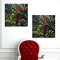 OWNSERIES Tropical Plants Pattern 2PC Canvas Wall Art Paintings for