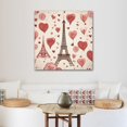 OWNSERIES Valentine Tower Pattern Canvas Wall Art Paintings for Living