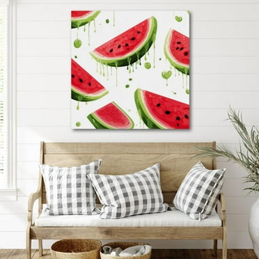 OWNSERIES Watermelon Pattern Canvas Wall Art Paintings for Living Room Canvas Frameless Print Wall Artworks Bedroom Decoration office Wall decor