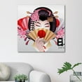 OWNSERIES Woman Japanese Pattern Canvas Wall Art Paintings for Living