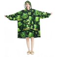 OWNSUMMER ST Patrick's Day Pattern Cozy Microfiber Polyester Wearable
