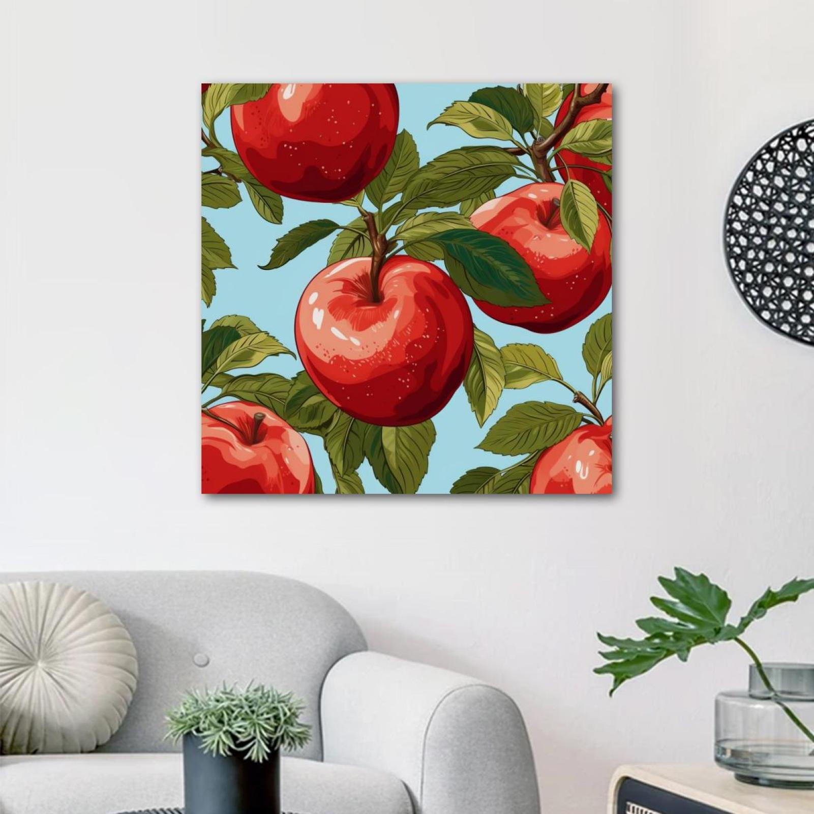 OWNTA Apple Pattern Canvas Wall Art Paintings for Living Room - Canvas ...