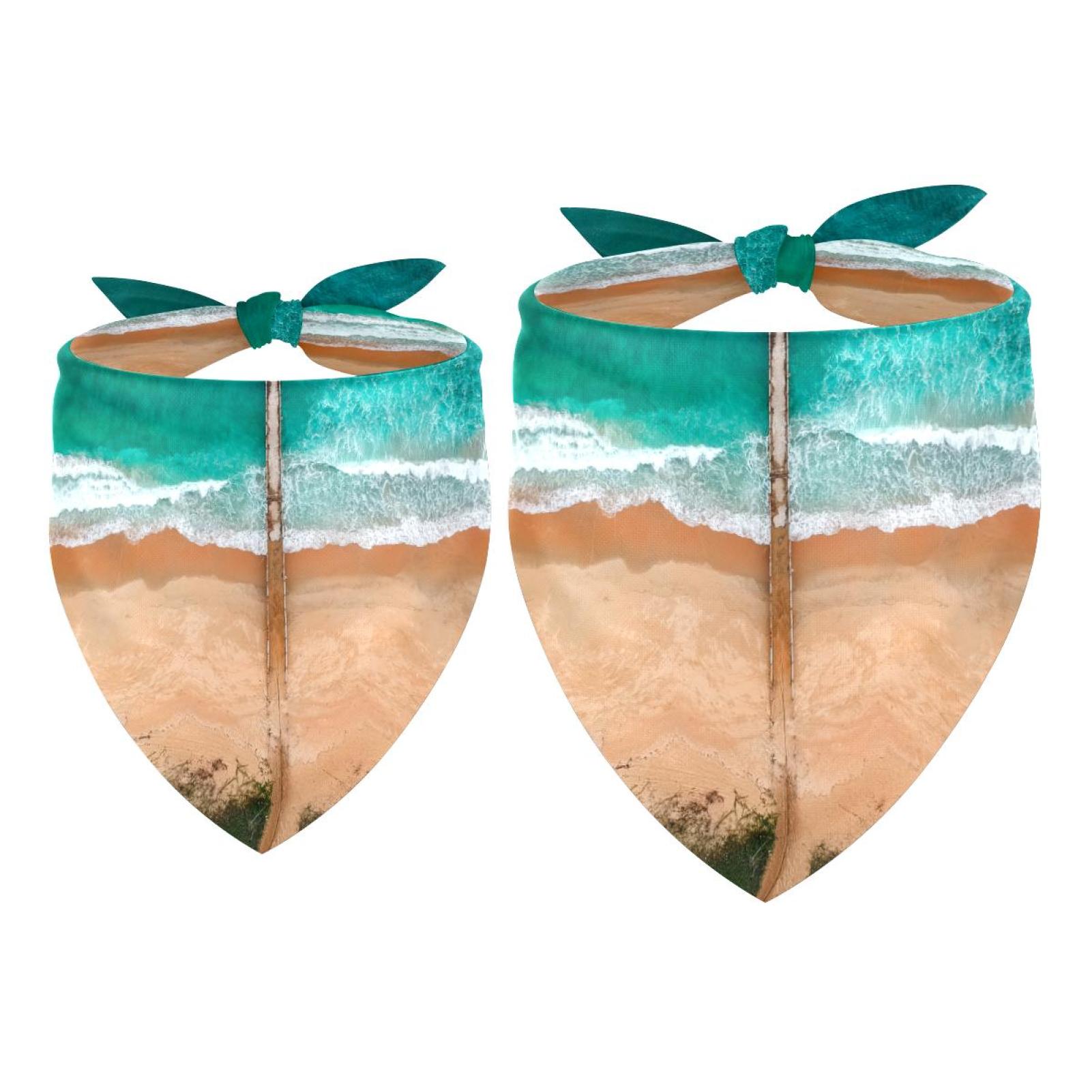 OWNTA Beach Sea Ocean Coastal Pattern Pack of 2 Puppy Pet Collars