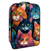 OWNTA Cats Pattern Premium Polyester Shoe Box - Durable 9x12in Storage Container - Organize Your Shoes Efficiently and Neatly - Ideal for Shoe Lovers!