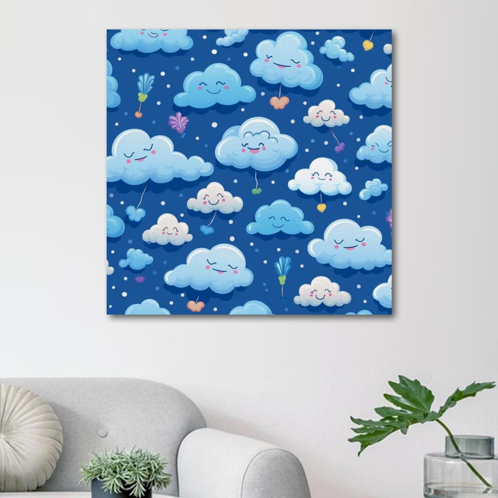 OWNTA Clouds Pattern Canvas Wall Art Paintings for Living Room Canvas