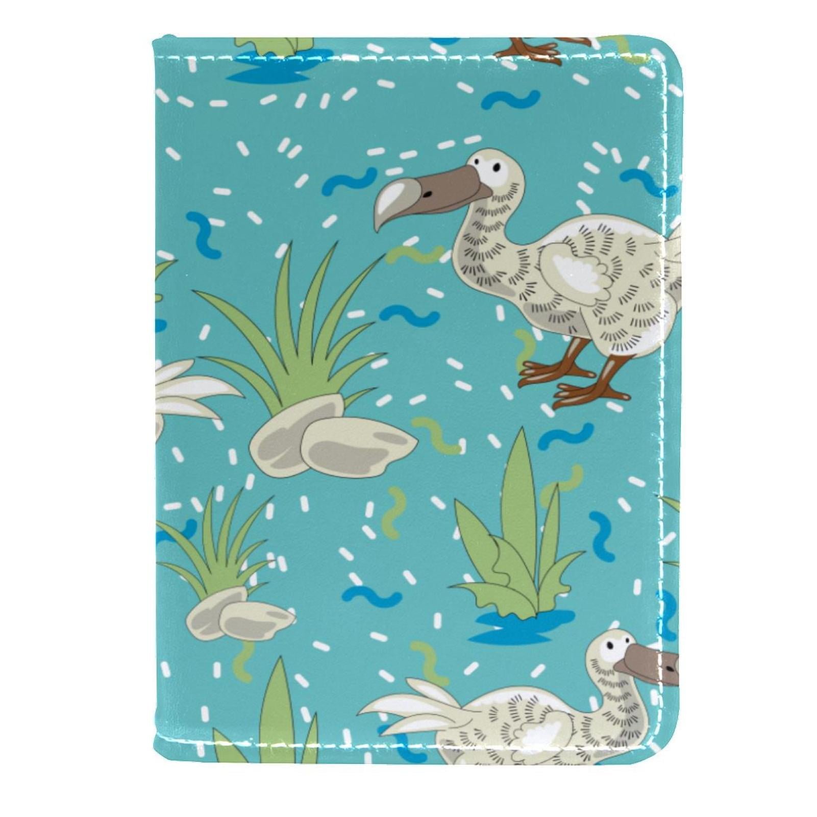 OWNTA Dodo Bird Cartoon Character Pattern PU Leather Passport Wallet ownta-dodo-bird-cartoon-character-pattern-pu-leather-passport-wallet