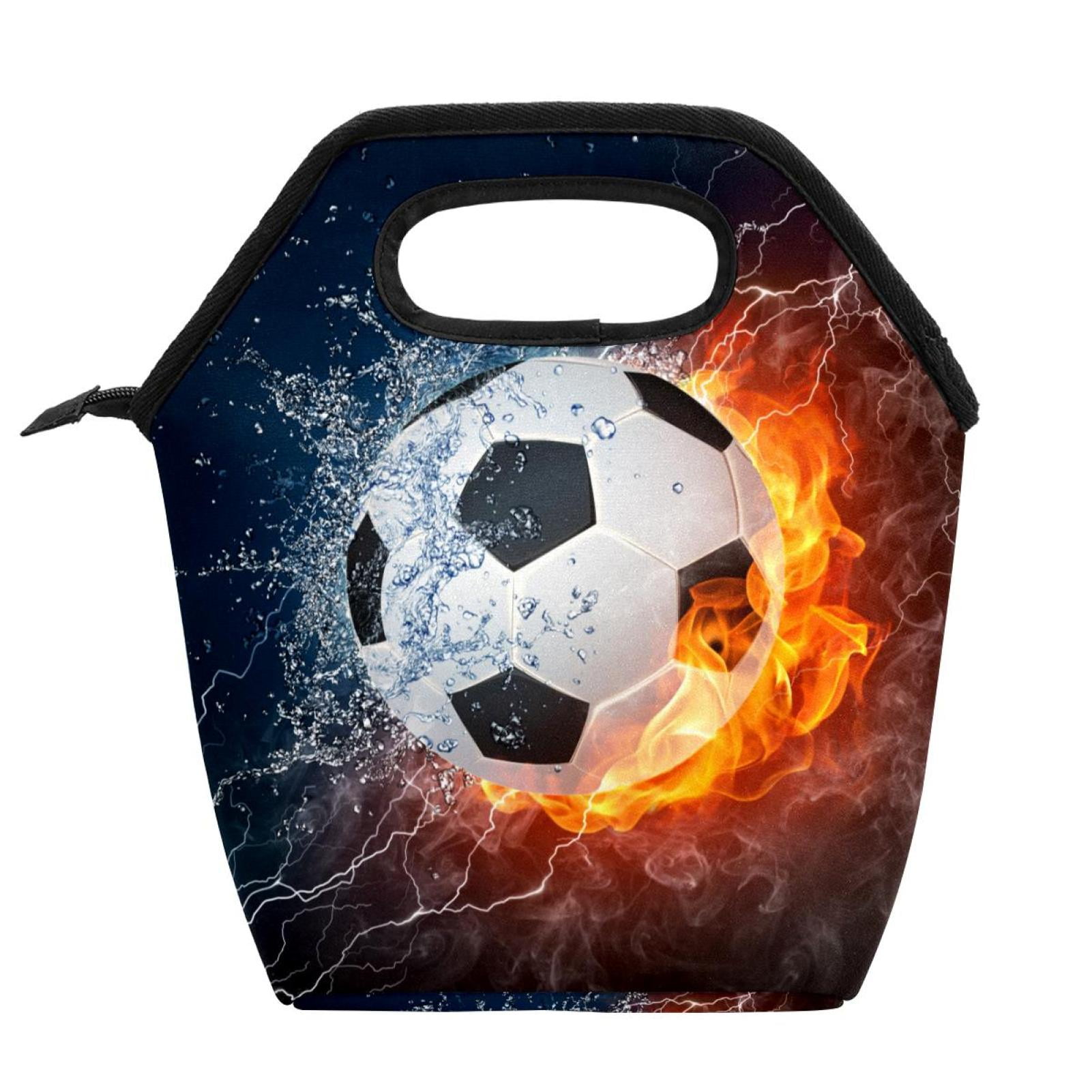 OWNTA Fire and Water Football Pattern Meal Bag: Lightweight, Large ...